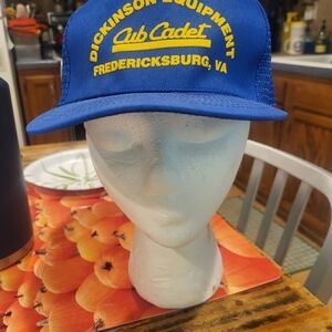 Blue NOS Trucker Hat. CUB CADET DICKINSON EQUIPMENT